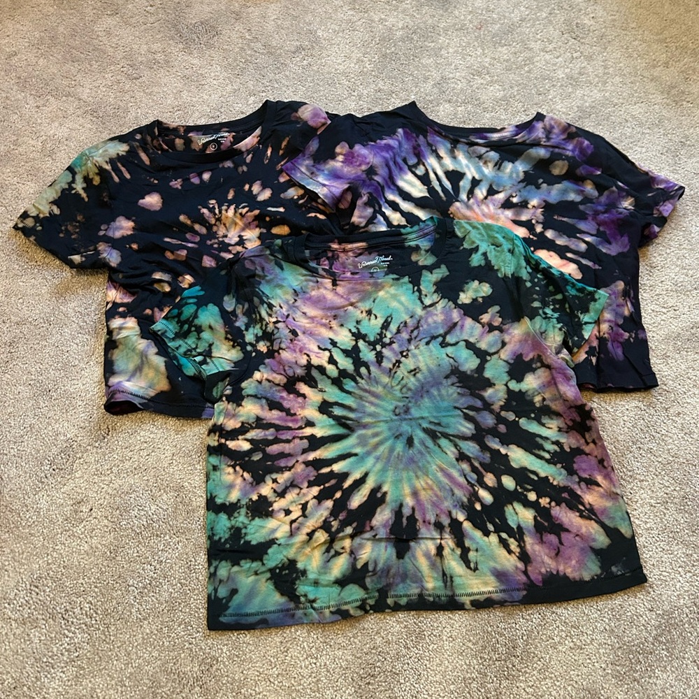 A New Day Black and Purple Tie Dye Crop Top